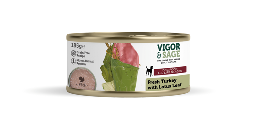 Picture of Vigor & Sage Fresh Turkey with Lotus Leaf Wet Food Dog