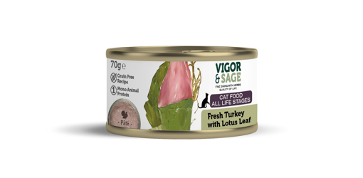 Picture of Vigor & Sage Fresh Turkey with Lotus Leaf Wet Food Cat