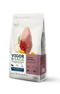Picture of 4 x 2kg Vigor & Sage Goji Berry Well-Being Large Breed Puppy