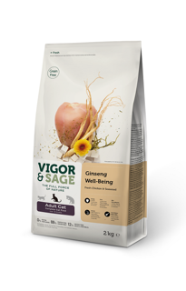 Picture of 4 x 2kg Vigor & Sage Ginseng Well-Being Adult Cat