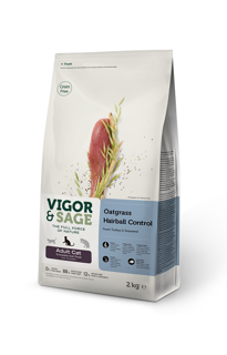 Picture of 2kg Vigor & Sage Oatgrass Hairball Control Adult Cat