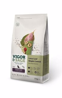 Picture of 4 x 2kg Vigor & Sage Lotus Leaf Weight Control Adult Cat