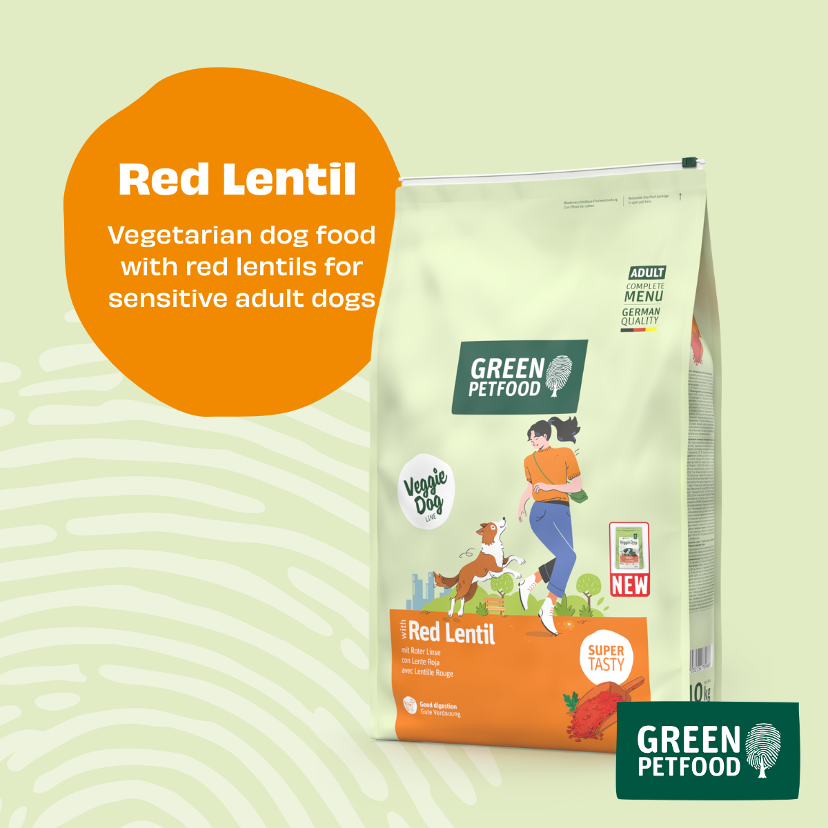 Curated visual reference: Visual Reference: Pet Footprint Green Petfood Red Lentil Prev Veggiedog Origin