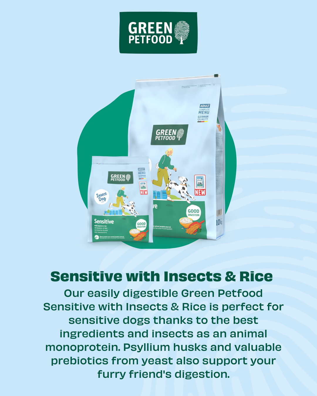 Pet Footprint-Green Petfood Sensitive (prev. InsectDog Sensitive)