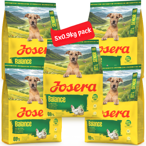 Josera Senior Balance complete dry dog food with lower protein and low fat 4.5kg box (5x0.9kg bags)