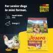 Josera Mini Senior Chicken and Rice for all small breeds gluten free and salmon oil omega 3 product benefits