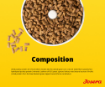 Josera Junior Kids complete gluten-free food with salmon oil for larger puppies and junior dogs composition