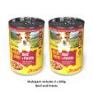 Josera Meat Lovers Menu Multipack grain free complete wet food for adult dogs 6x400g variety pack including Beef and Potato